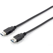 Equip 128399 USB kabel USB 3.2 Gen 1 (3.1 Gen 1) 3 m USB A črne barve