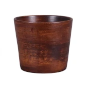 Pokrov za cvetlični lonček RABAS WOOD keramika mat d17x16cm