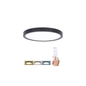 Solight LED stropna svjetiljka s daljinskim upravljacem ESTELA O50cm, crna [WO8020]