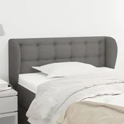 Vidaxl vidaXL Vzglavje s krilci temno sivo 103x23x78/88 cm blago