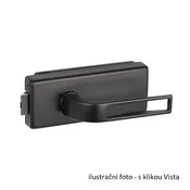 STEKLO ključavnica TWIN QUATRO II H 6081 (CM), klika levá/koule - otevírání dovnitř, Odprtina za cilindrični vložek PZ, Twin CM (mat črna)