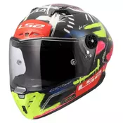 Trkaca karbonska kaciga za motor LS2 Thunder GP Fermin Aldeguer 25 (FF805), šarena