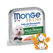 Monge Fresh Pate & Chunkies with Chicken & Vegetables 100g, Pašteta za Pse