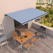 Tenda na rucno uvlacenje 500 x 350 cm plavo-bijela