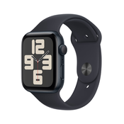 Apple Watch SE OLED 44 mm Digitalno 368 x 448 pikseli Ekran osjetljiv na dodir Crno Wi-Fi GPS