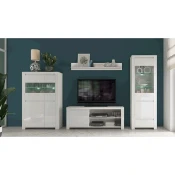 KONDELA TV stojalo Lindy 1D/160 - beli sijaj