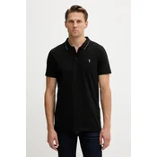 Pamucna polo majica Trussardi boja: crna, bez uzorka, G5018000026N