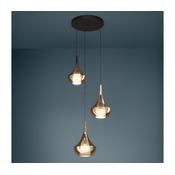 Eglo 390439 - Viseči lestenec na kablu ALMOSTER 3xE27/28W/230V, bakren