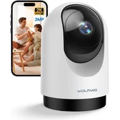slomart WOLFANG notranja Wi-Fi nadzorna kamera, 2K, 360 PTZ, samodejno sledenje