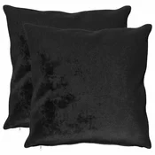 Vidaxl Prevleka za blazino 2 kos HEERLEN Črna 70 x 70 cm Flanel