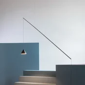 Vibia LED viseča svetilka NORTH, črna, kovina, 927, decentralizirana - Dnevna soba/jedilnica - Dizajn - Plastika