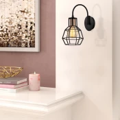 Opviq Zidna lampa E27 Socket, Crno-Bronzana