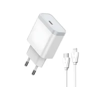 LDNIO Kucni Punjac Q122 PPS PD, 27W sa Type C na iPhone lightning kablom, Beli