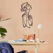 Wallity Zidna dekoracija Woman Silhouette - APT596LS, 40 x 88 cm, Crna