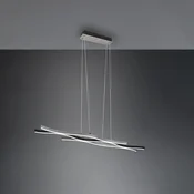 Trio Lighting Blaze LED viseče svetilo, CCT, z možnostjo zatemnitve, aluminij - Dnevna soba/jedilnica - Sodobni - brušeni aluminij, črna - Kovina