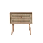 Hanah Home Two 421 Nocni ormaric, 2 ladice, 60x61x40cm, Krem