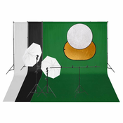 shumee Komplet za foto studio z lučmi, ozadjem in reflektorjem