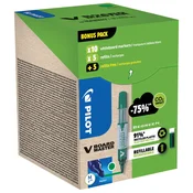 SET MARKER ZA BIJELU PLOČU 2,3 MM V BOARD MASTER BEGREEN PK10 PILOT PLUS REFILI (5 PLUS 5 GRATIS) ZELENI
