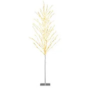Costway Umetno božično drevo 186 cm z 168 toplimi belimi LED lučmi