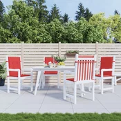Den Blazine za vrtne stole 4 kosi rdece 100x50x3 cm