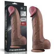LoveToy 13 Dual Layered Silicone Cock XXL Brown