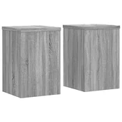 vidaXL vidaXL Stojalo za rastline 2 kosa siva sonoma 25x25x35 cm inž. les, (21317337)