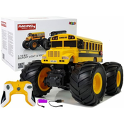 School Bus Big Wheels Remote Controlled 2.4G Sound YellowGO – Kart na akumulator – (B-Stock) crveni