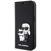 Karl Lagerfeld iPhone 14 6.1 bookcase black Saffiano Karl Choupette (KLBKP14SSANKCPK)
