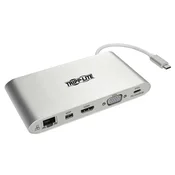 Tripp Lite U442-DOCK1 prikljucna stanica i replikator porta za prijenosno racunalo Žicano USB 3.2 Gen 1 (3.1 Gen 1) Type-C Srebro