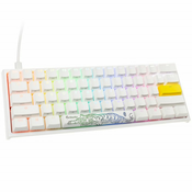 Ducky One 2 Pro Mini White Edition Gaming Tastatur, RGB LED - Cherry Silent Red (US)-DKON2061ST-SUSPDWWT2