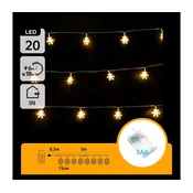 Aigostar - LED lanac 20xLED/3xAA 3,3m pahulje