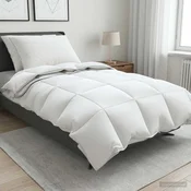 90% Gosji puh set odej FULDA 3 kos 155 x 220 cm 310 GSM Bela