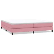 Vidaxl Box Spring postelja brez vzmetnico roza 200x210 cm Velvet