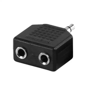 ELEMENTA Audio adapter 3.5mm/2x3.5mm m/2xf crni