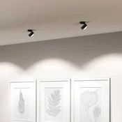 Top Light Puk! 80 Move LED spot mat črna/krom leča - Dnevna soba/jedilnica - Sodobni - črna mat, krom - Kovina