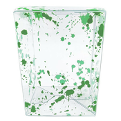Spawn Clear Green Splatter 4 Pop Protector With Film On It With Soft Crease Line And Automatic Bot Lock ( 053534 )