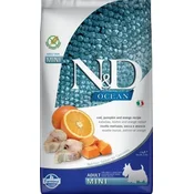 N&D Ocean Suva hrana za odrasle pse, Bakalar, bundeva i pomorandža, Mini breed, 2.5kg