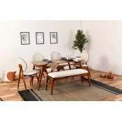 Woody Fashion Komplet mize in stolov (6 kosov)