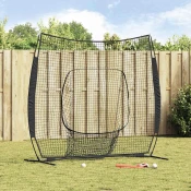 vidaXL Baze i Softbol Crna 250 x 106 x 209 cm Poliester