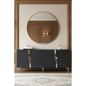 Hanah Home komoda Evva 150, 125 cm, antracit / srebrna