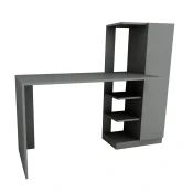 Hanah Home Yagiz Anthracite Radni sto 120x73.8x55cm, Sivi
