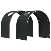 vidaXL Posteljni Tuner 2 pcs Črna 211 x 52,5 x 2 cm Poliester