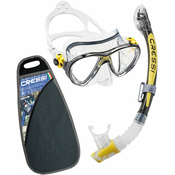 Cressi Set Big Eyes Evolution & Alpha Ultra Dry - Transp./Yellow