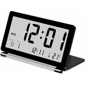 Generic LCD budilka Izjemno tanka zložljiva potovalna budilka Prenosna digitalna budilka (črna), (21125796)