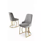 HANAH HOME Set stolica (4 dela) Puva Grey Gold