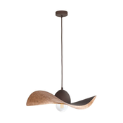 Luster na sajli KAPELLO 1xE27/60W/230V pr. 55 cm smeda/bakrena