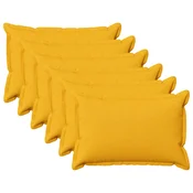 vidaXL Prevleka za blazino 6 pcs HOUTEN Svetlo rumena 50 x 70 cm