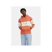 JACK & JONES Majica JORLakewood mandarina / črna / off-bela