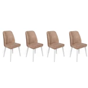 Hanah Home Set stolica Alfa-493 V4, 75x62x102 cm, 4 komada, Bež