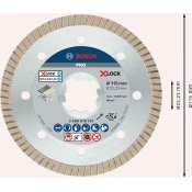 Diamantna plošča PRO Ceramic X-Lock, 115 x 22,23 mm, 22,23 mm